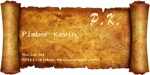 Pimber Kevin névjegykártya